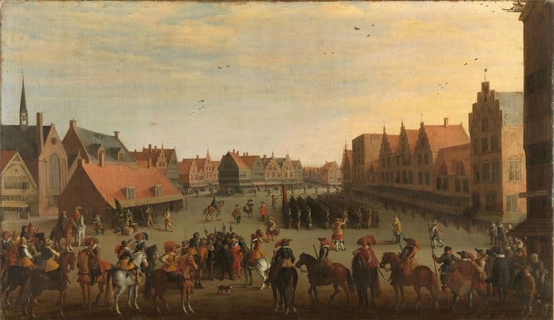 The Disbanding of the ‘Waardgelders’ (Mercenaries in the Pay of the Town Government) by Prince Maurits in Utrecht, 31 July 1618 as a canvas print
