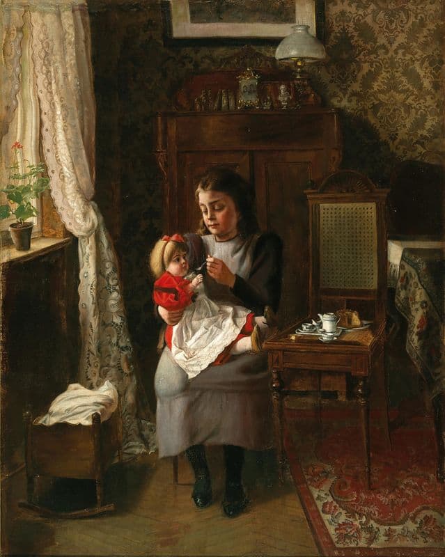 The Doll Mother as a canvas print