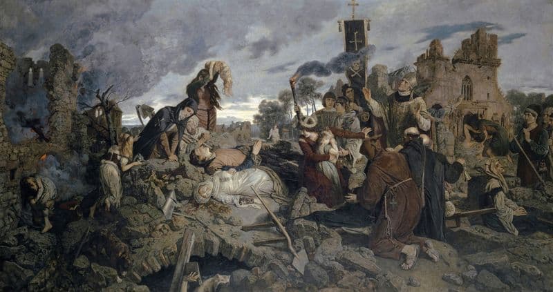The Earthquake In Basel In 1356 as a canvas print