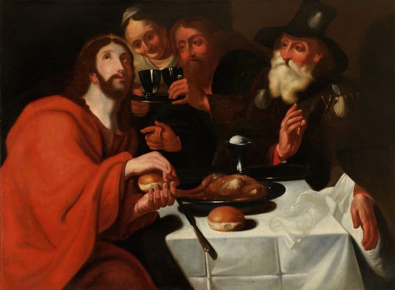The Emmaus Disciples (17th century) as a canvas print