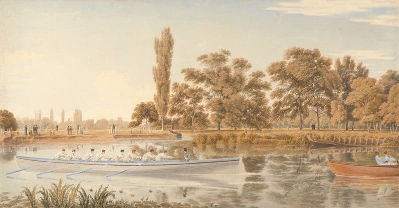 The Exeter College Eight on the Isis, Oxford as a canvas print