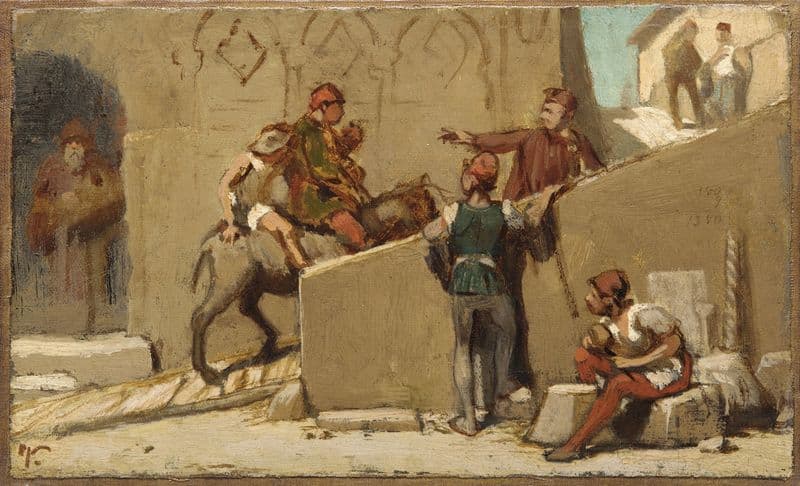 The Fable of the Miller, His Son, and the Donkey No. 5 (ca. 1867–68) as a canvas print
