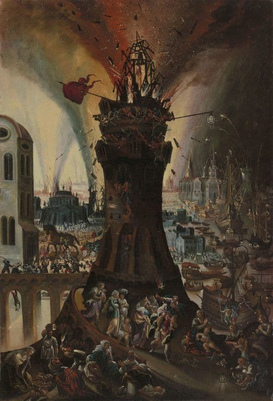 The Fire of Troy as a canvas print