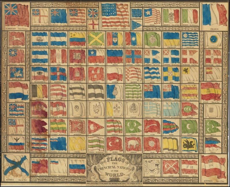 The Flags of The Principal Nations In the World as a canvas print