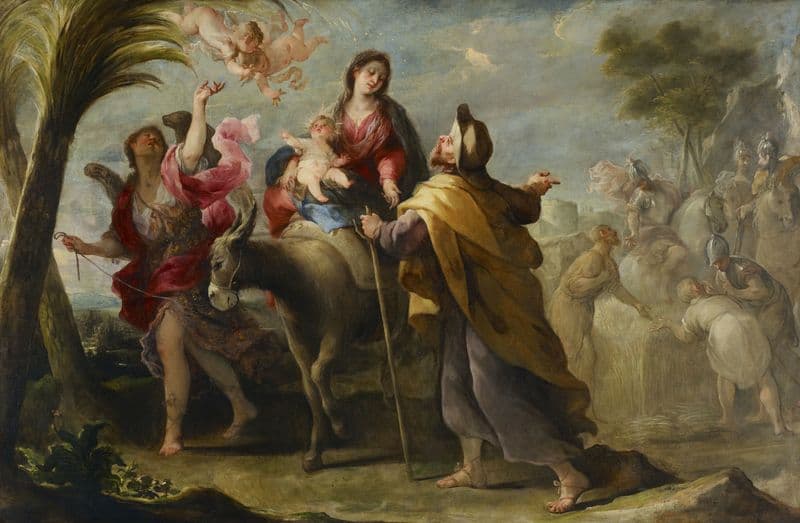 The Flight into Egypt as a canvas print