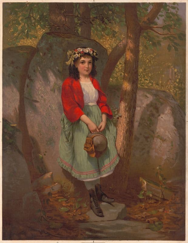 The flowers in her hair as a canvas print