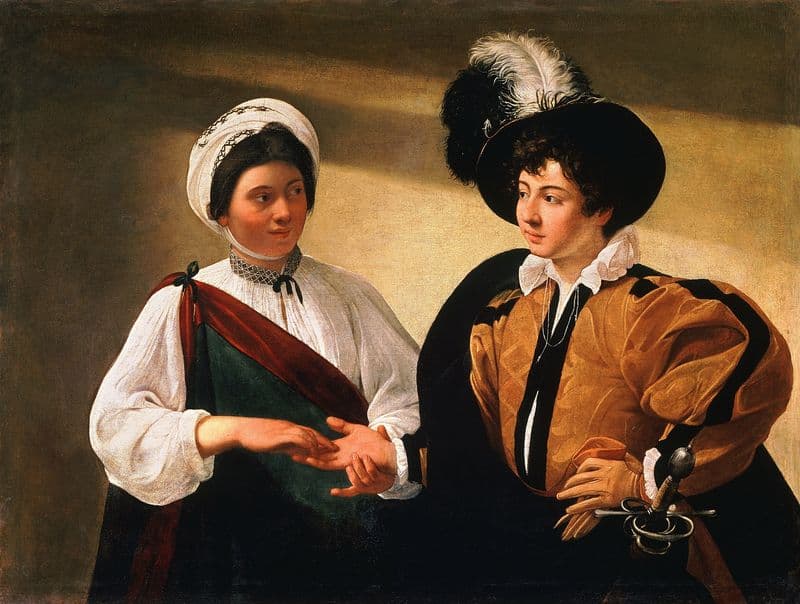 The Fortune Teller (1596-1597) as a canvas print