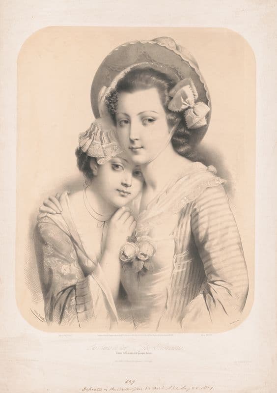 The Fostersisters, Les Soeurs de lait as a canvas print