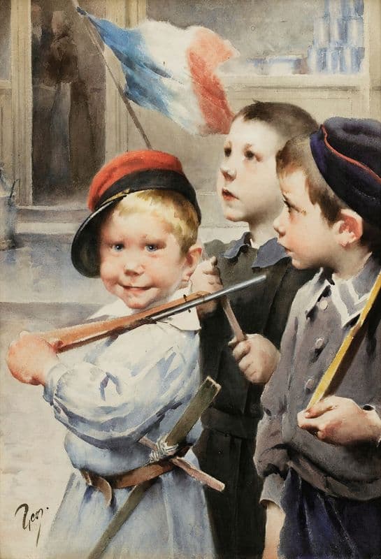The french flag as a canvas print