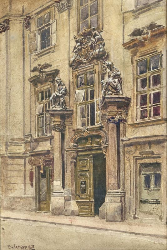The gate of the Old Town Hall in Wipplingerstraße in Vienna as a canvas print