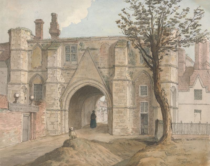 The Gatehouse, Reading Abbey as a canvas print