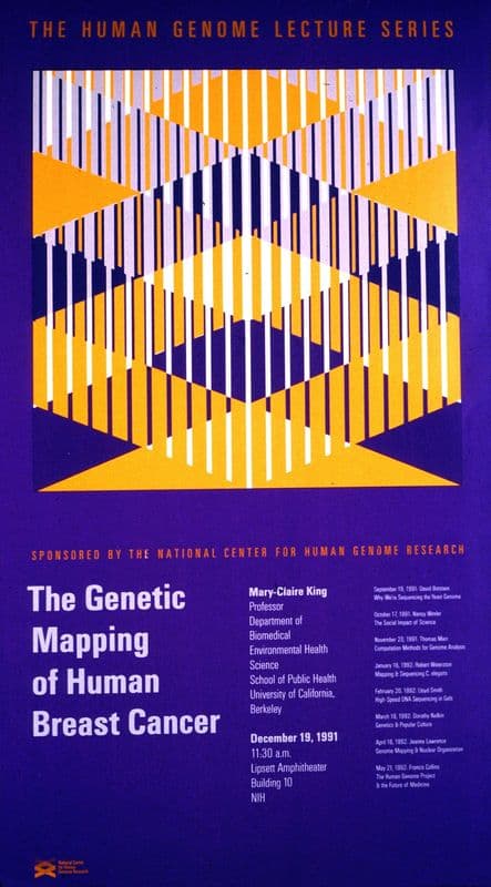 The genetic mapping of human breast cancer as a canvas print