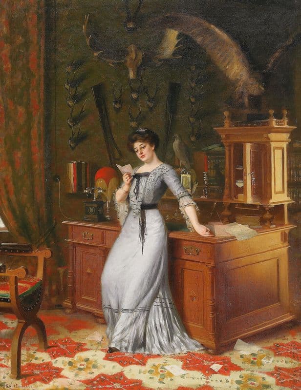 The Girl with the Letter as a canvas print