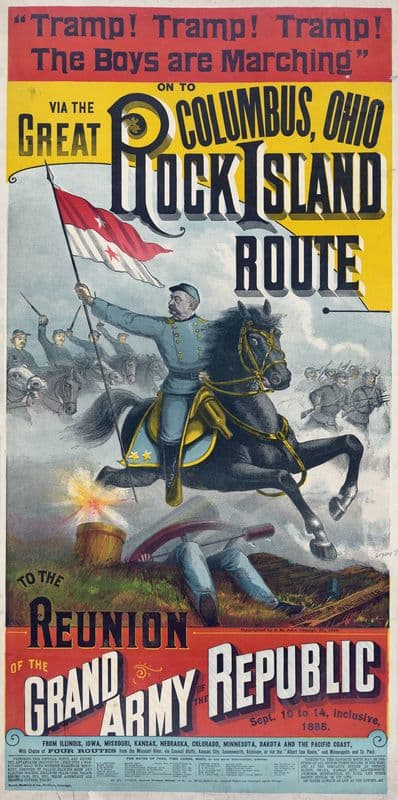 The Great Rock Island route to the reunion of the Grand Army of the Republic as a canvas print