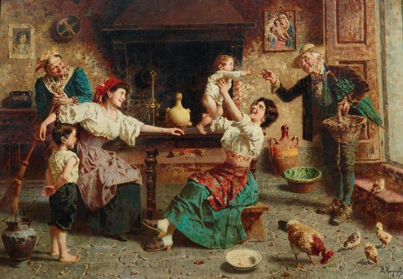 The Happy Family as a canvas print
