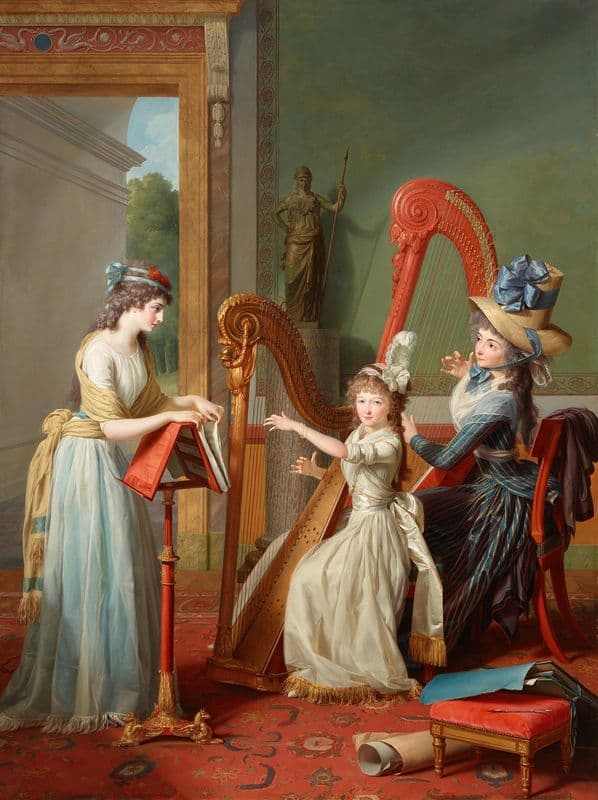 The Harp Lesson as a canvas print