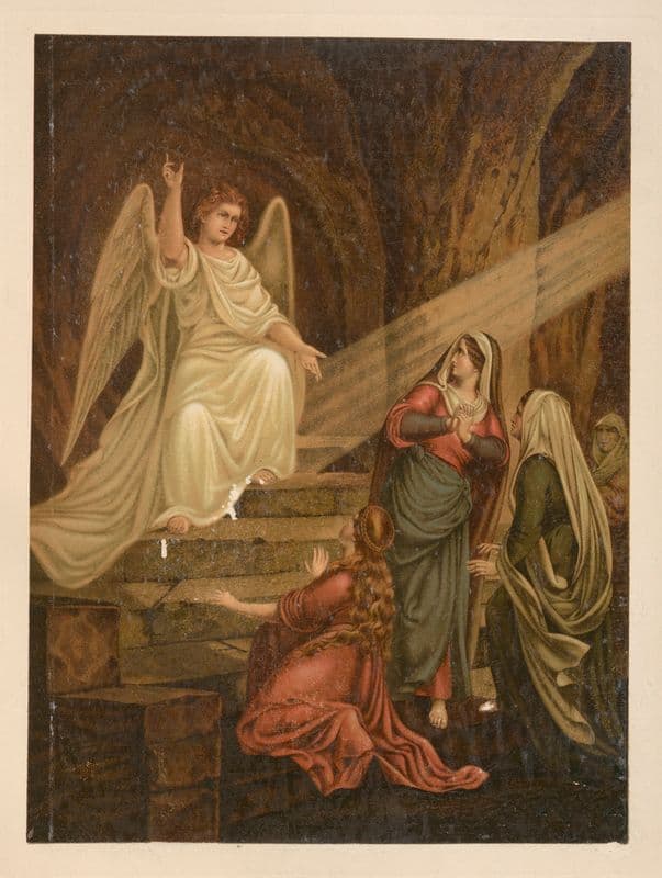The holy women at the tomb as a canvas print