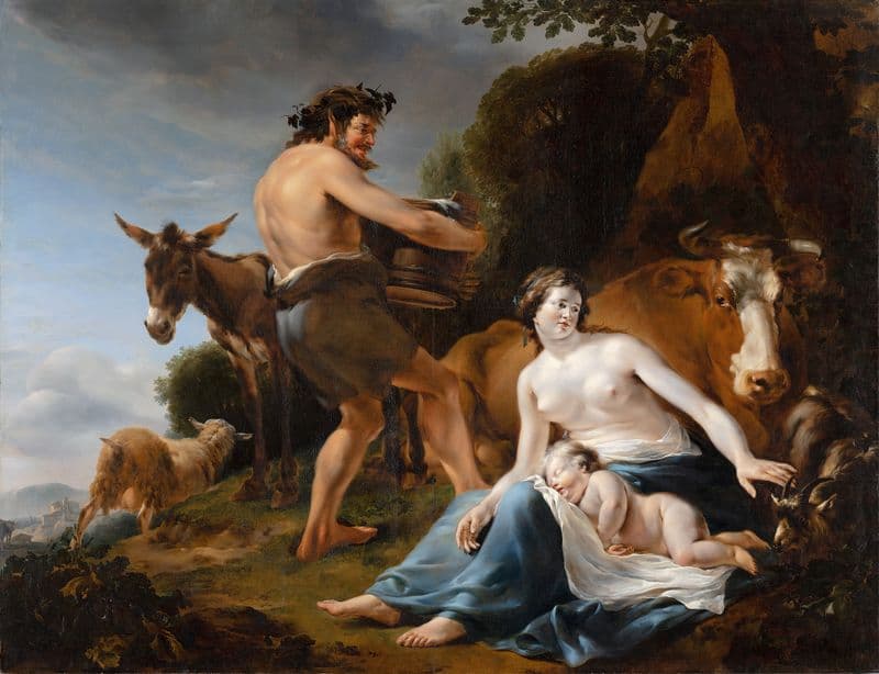 The Infancy of Zeus as a canvas print