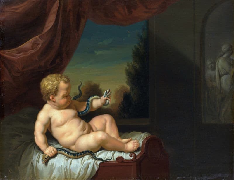 The Infant Hercules With a Serpent (1700 - 1722) as a canvas print