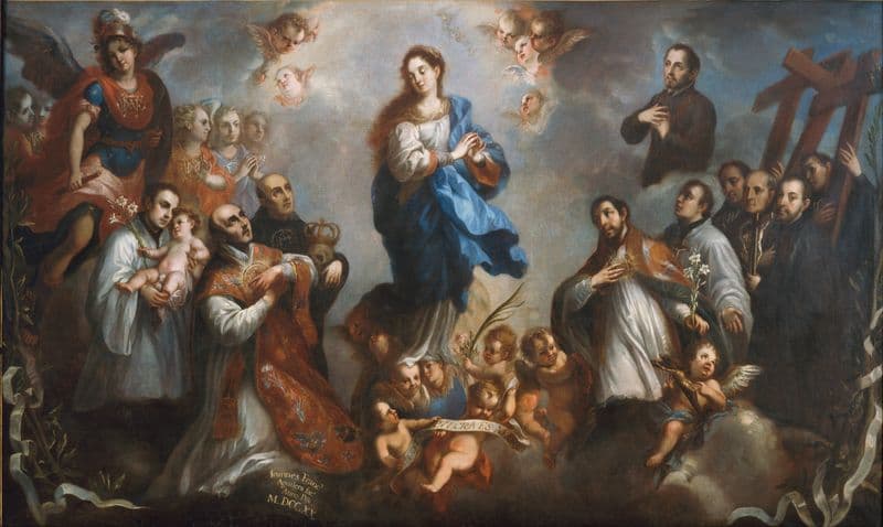 The Inmaculate Conception with Jesuits as a canvas print