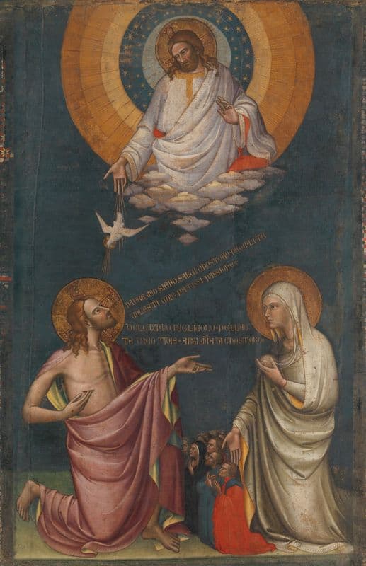 The Intercession of Christ and the Virgin (before 1402) as a canvas print