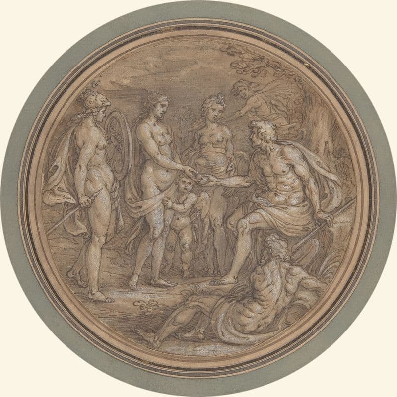 The Judgment of Paris (late 16th–mid 17th century) as a canvas print