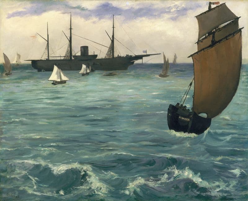 The ‘Kearsarge’ at Boulogne as a canvas print