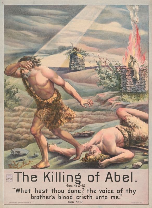 The killing of Abel as a canvas print
