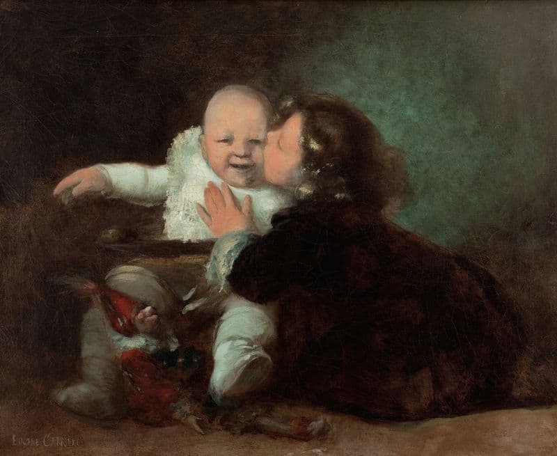 The Kiss as a canvas print