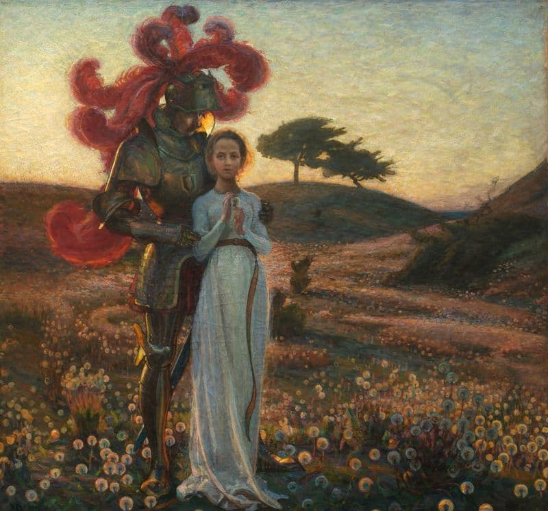 The Knight and the Maiden as a canvas print