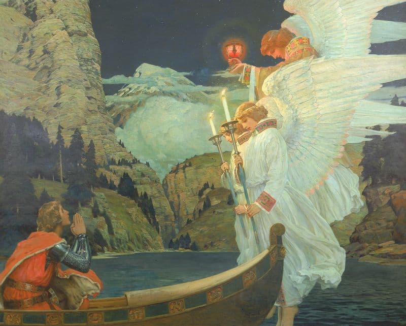 The Knight of the Holy Grail (ca. 1912) as a canvas print