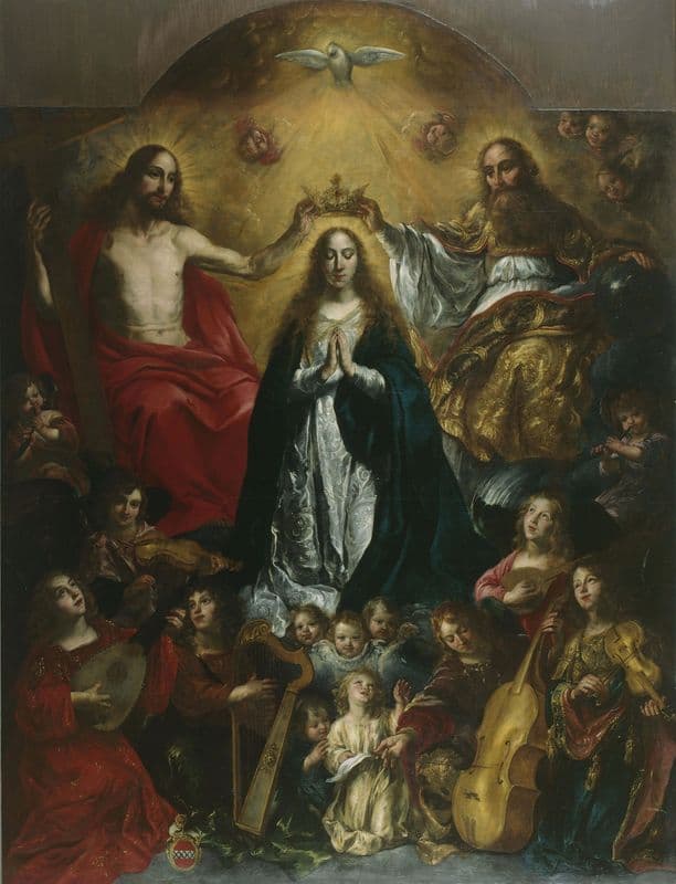The krowning of Maria as a canvas print