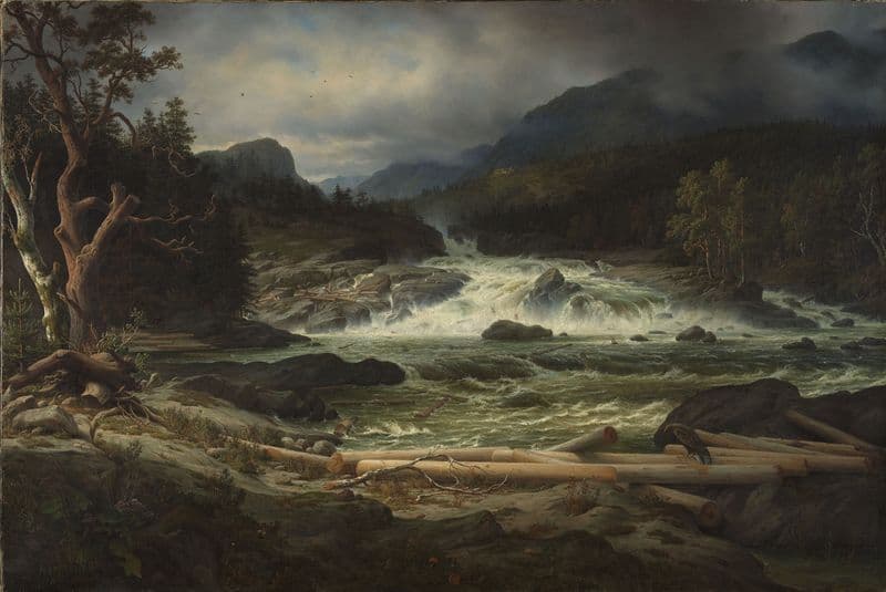 The Labro Falls at Kongsberg as a canvas print