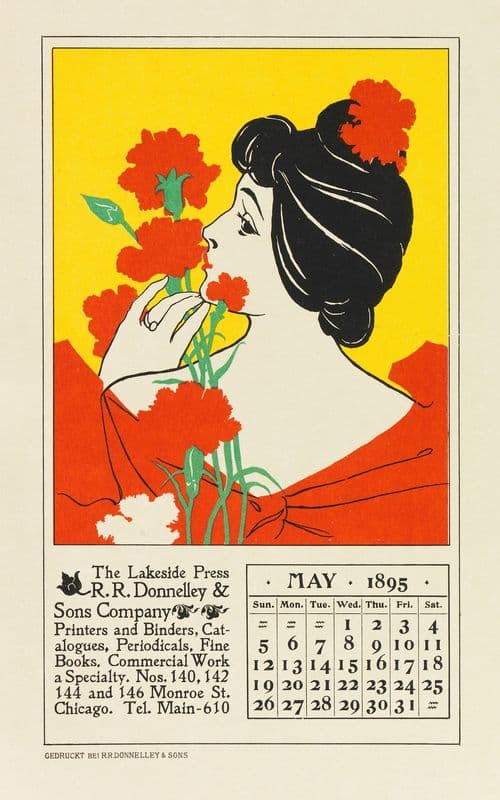 The lakeside press calender as a canvas print