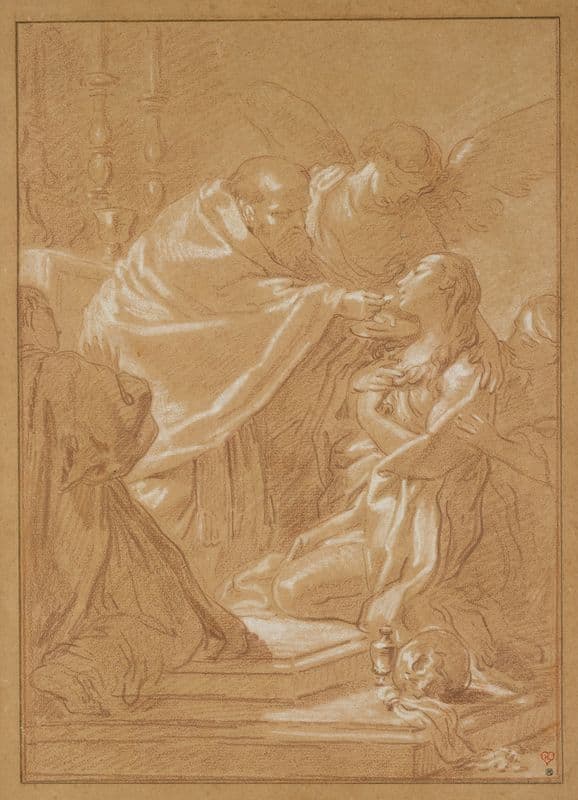 The Last Communion of St. Mary Magdalen, after Benedetto Luti (ca. 1761–64) as a canvas print
