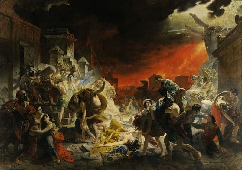 The Last Day of Pompeii (1830–1833) as a canvas print