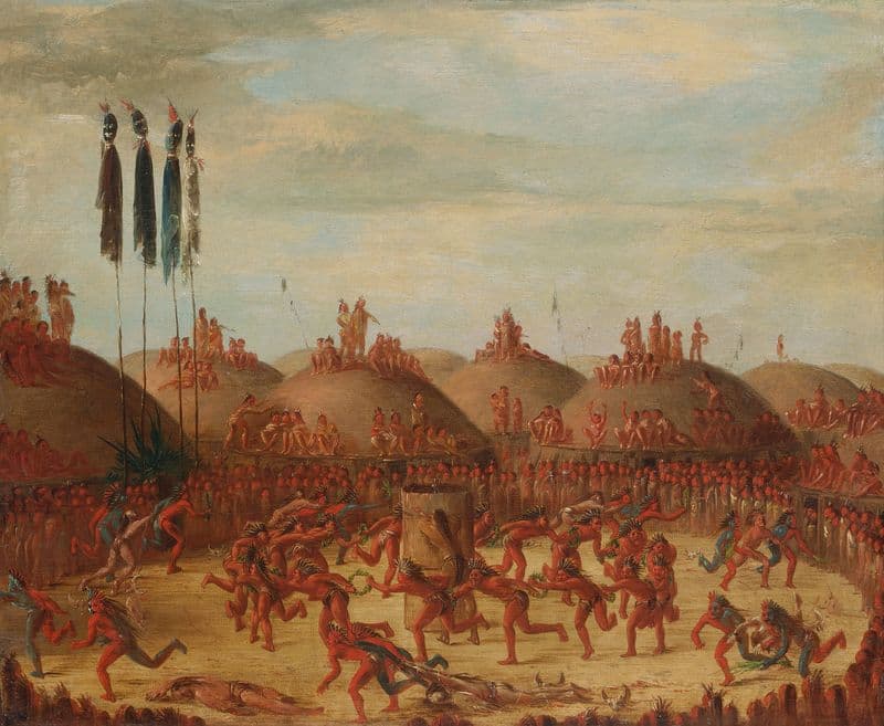 The Last Race, Mandan O-Kee-Pa Ceremony as a canvas print