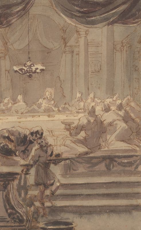 The Last Supper ca. 1705 as a canvas print