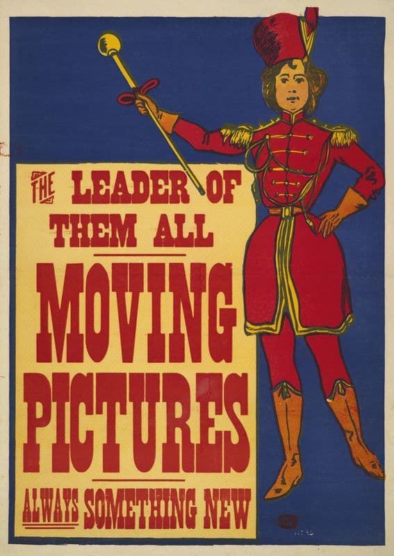 The leader of them all moving pictures, always something new (ca. 1905) as a canvas print