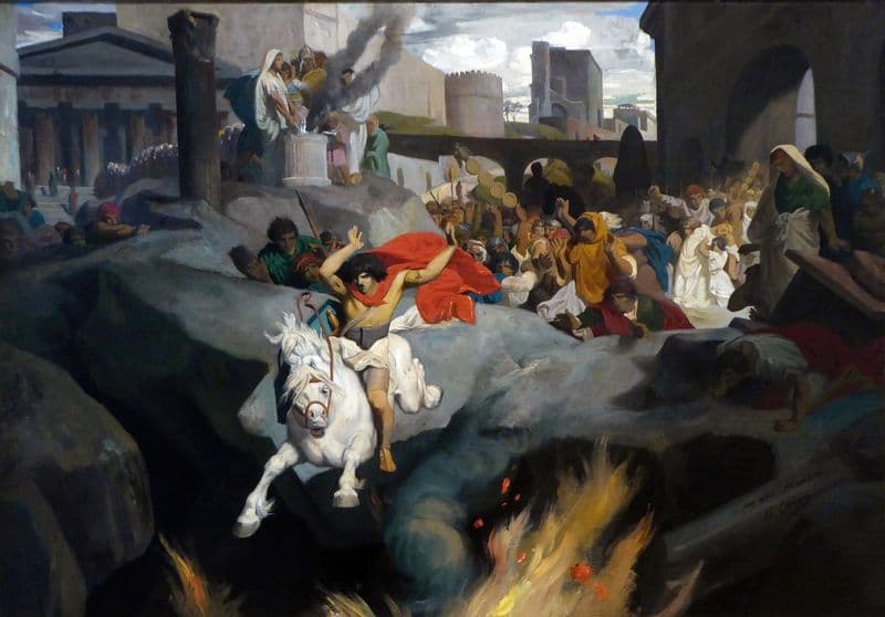 The Leap of Marcus Curtius (1850-1855) as a canvas print