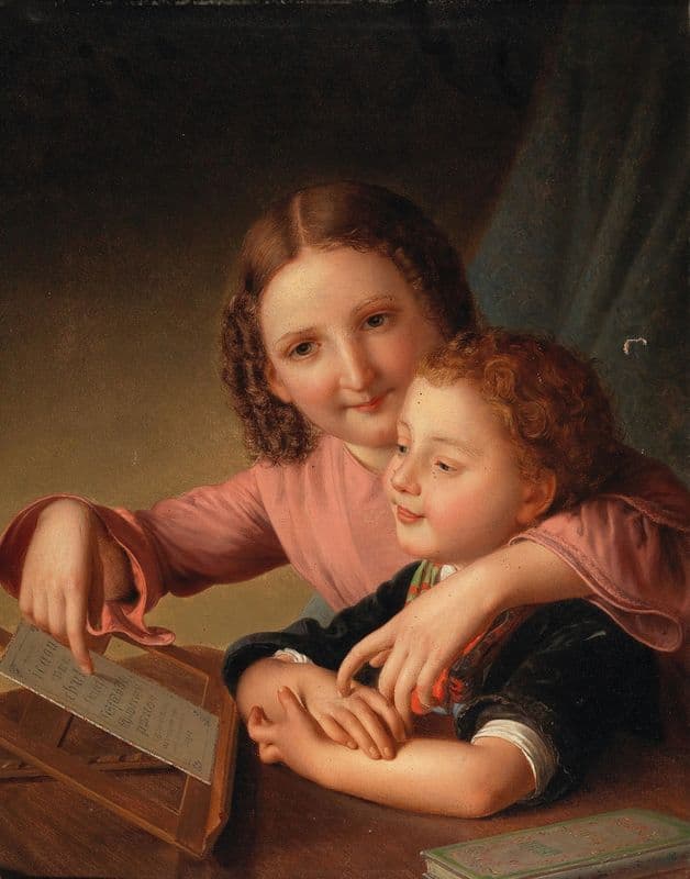 The Lesson as a canvas print