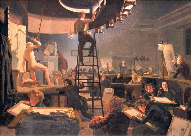 The Life Class at the Royal Academy of Fine Arts as a canvas print