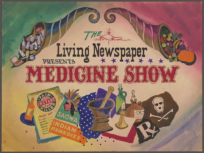 The Living Nespaper Presents Medicine Show (1934-1943) as a canvas print