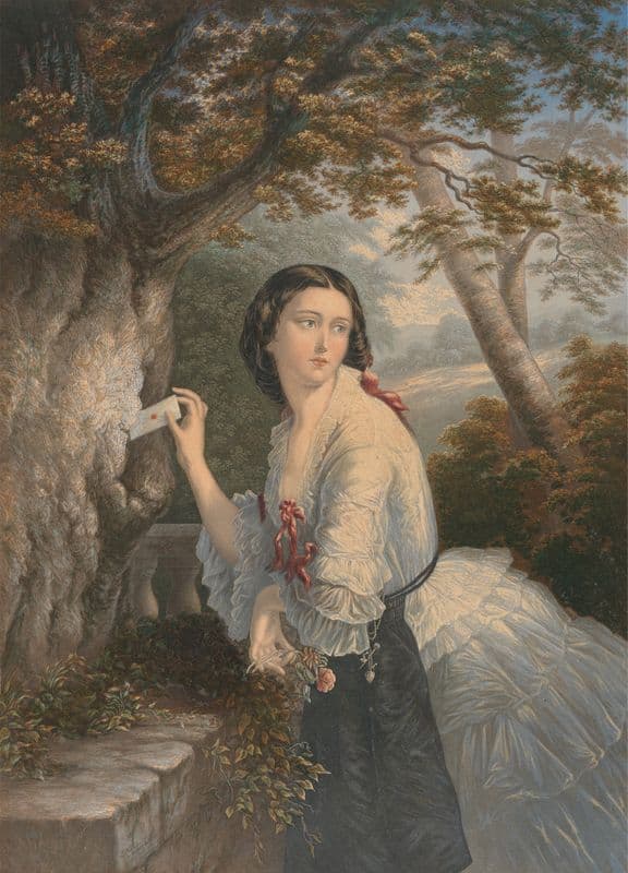 The Lover’s Letter Box as a canvas print