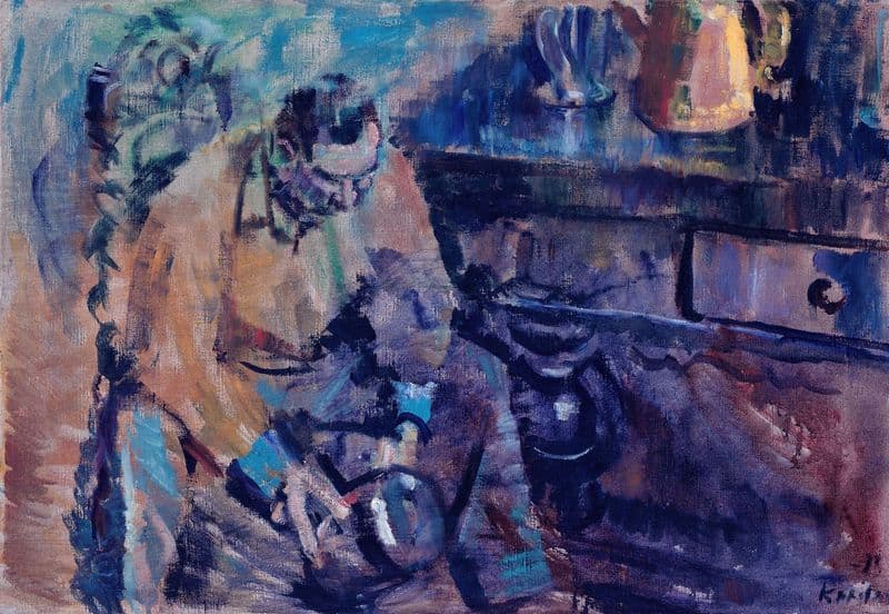 The Man with the silver Chalice as a canvas print