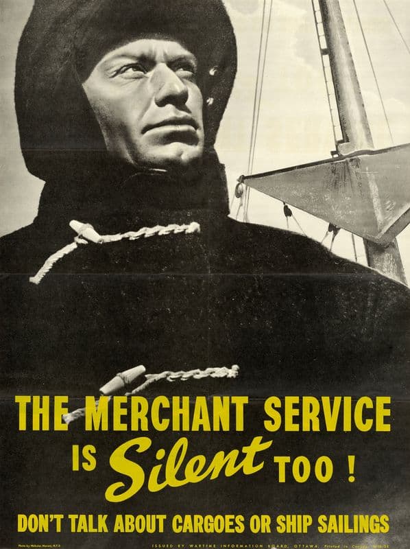The Merchant Service is Silent Too! as a canvas print