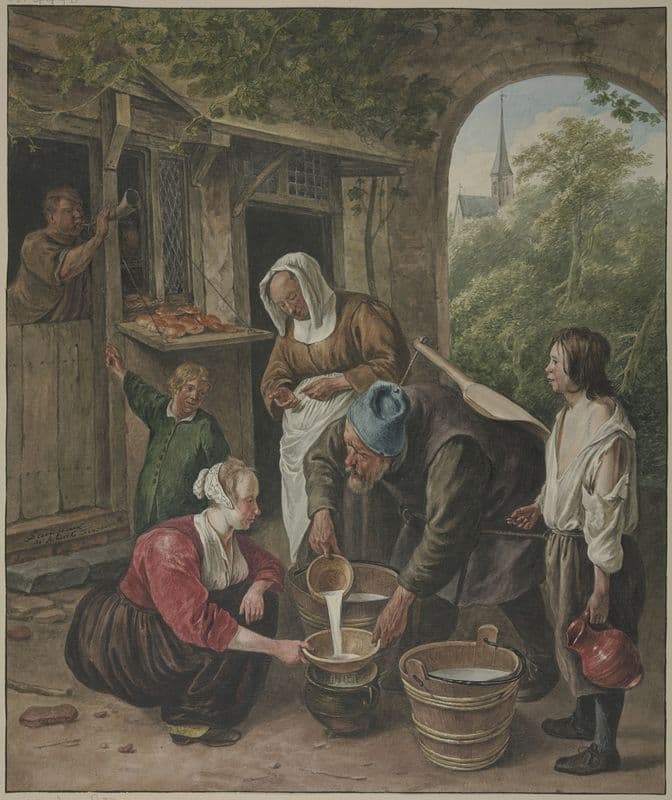 The milk seller as a canvas print