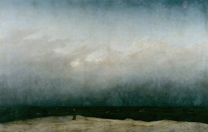 The Monk by the Sea (between 1808 and 1810) as a canvas print
