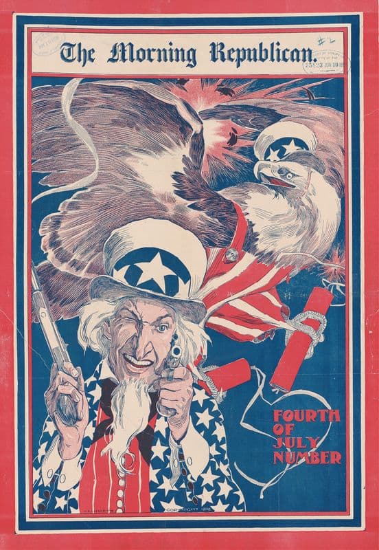 The Morning Republican fourth of July number as a canvas print