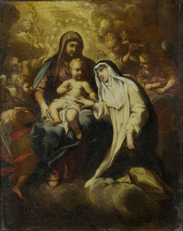 The Mystic Marriage of St Rose of Lima (1666 - 1670) as a canvas print